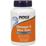 Omega-3 mini gels 180 caps Now